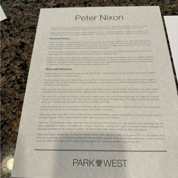 Peter Nixon Lithograph Flower Study L12 H10 - Picture 3 of 3